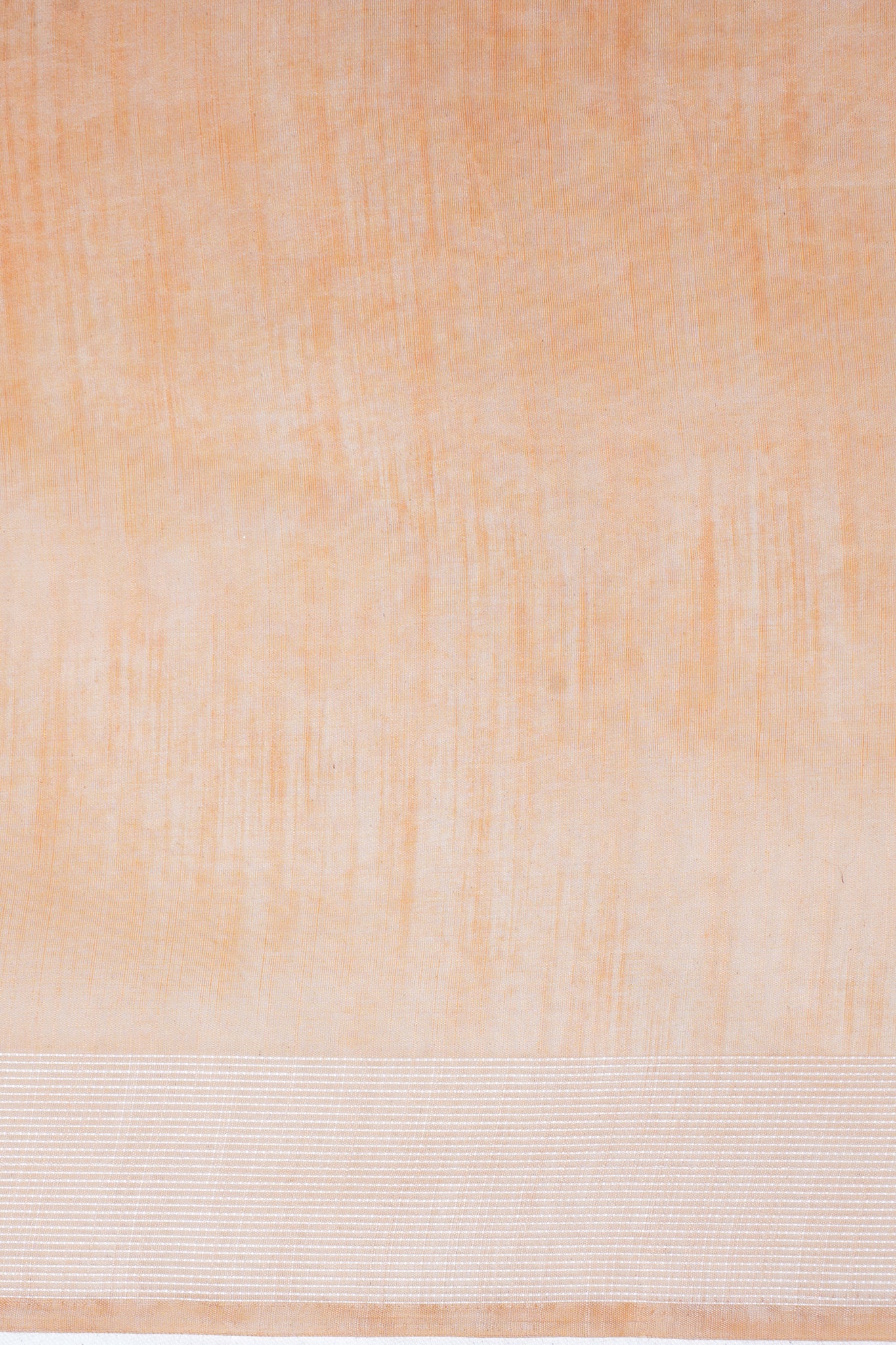 Peach Pure Linen Saree with White Chikankari Embroidery