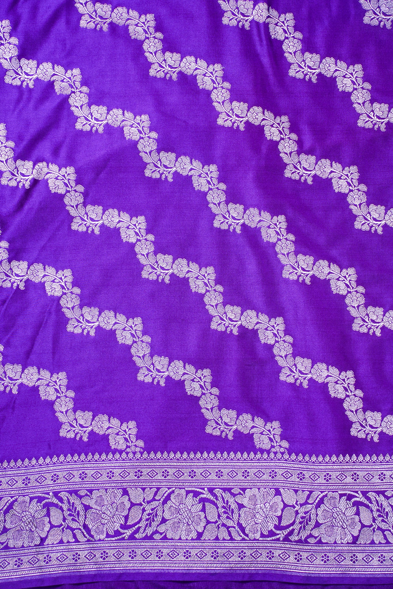 Royal Purple Banarasi Mashru Katan Silk Saree