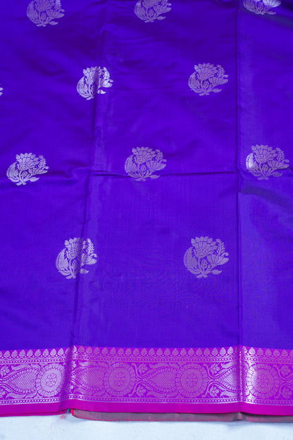 Royal Purple Banarasi Silk Saree with Buta Work