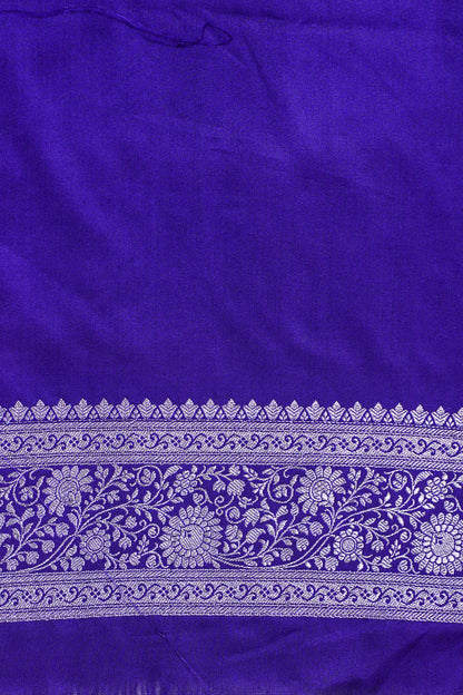 Royal Blue Banarasi Mashru Katan Silk Saree
