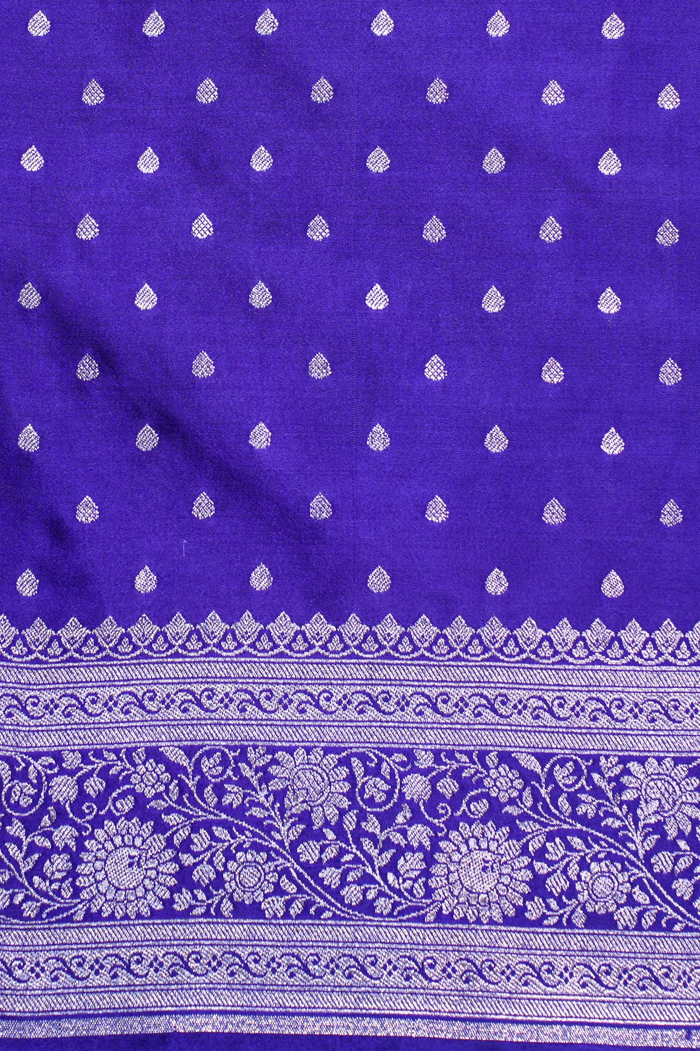 Royal Blue Banarasi Mashru Katan Silk Saree