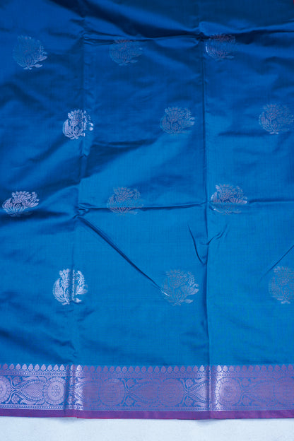 Teal Blue Banarasi Silk Saree with Buta Work