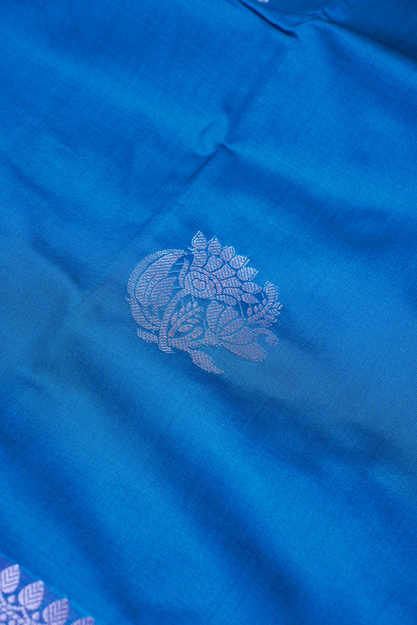 Teal Blue Banarasi Silk Saree with Buta Work
