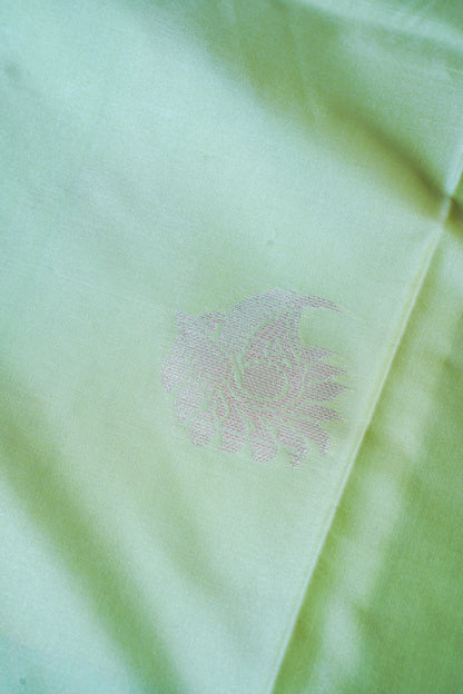 Pastel Green Banarasi Silk Saree with Buta Work