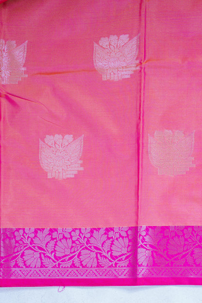 Pink Banarasi Silk Saree with Buta Work