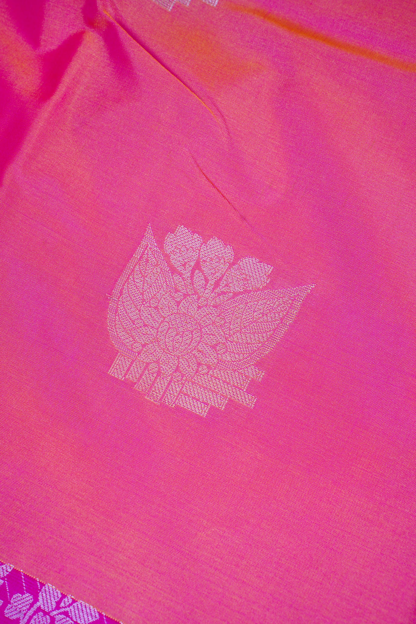 Pink Banarasi Silk Saree with Buta Work
