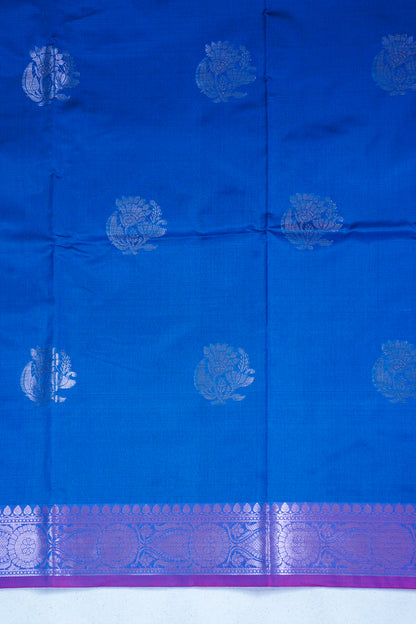 Deep Blue Banarasi Silk Saree with Buta Work