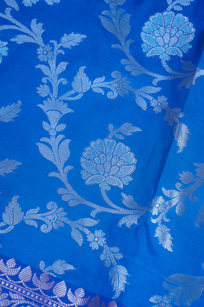 Sky Blue Banarasi Katan Alfi Jaal Saree