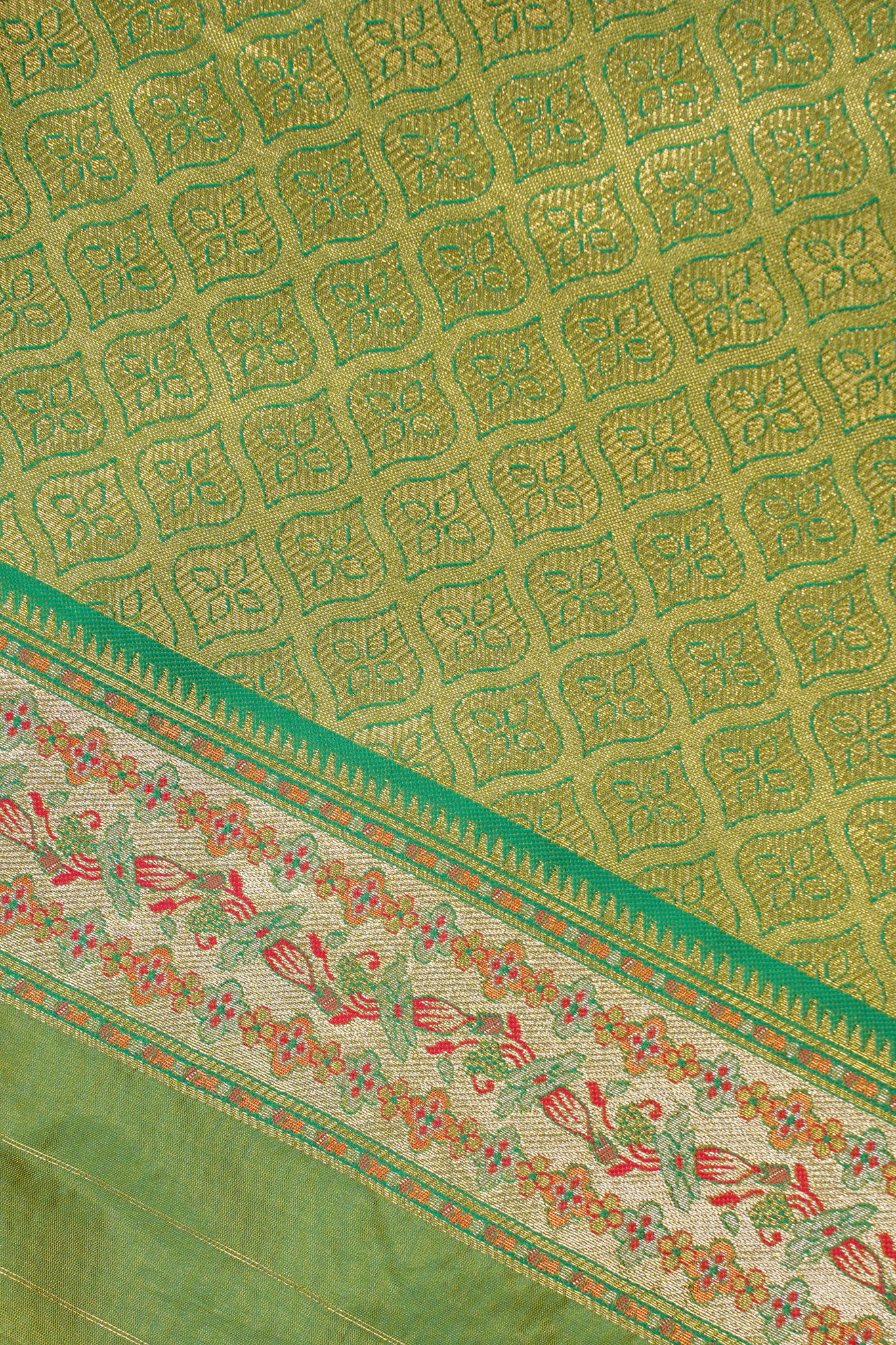 Mustard Yellow Brocade Banarasi Saree