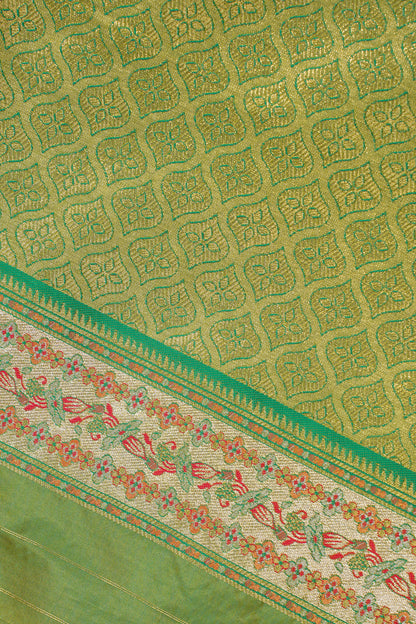 Mustard Yellow Brocade Banarasi Saree