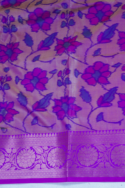 Violet Banarasi Pothampalli Saree