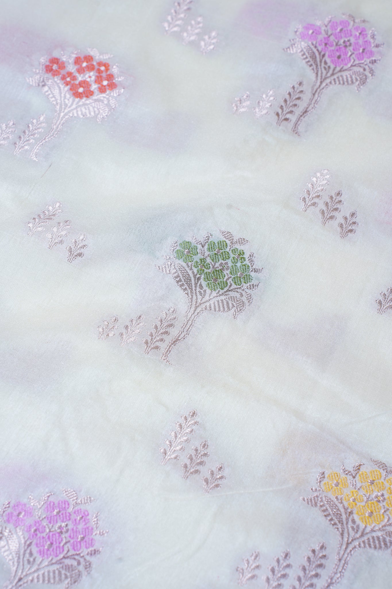 Ivory Warm Silk Banarasi Minakari Buta Saree