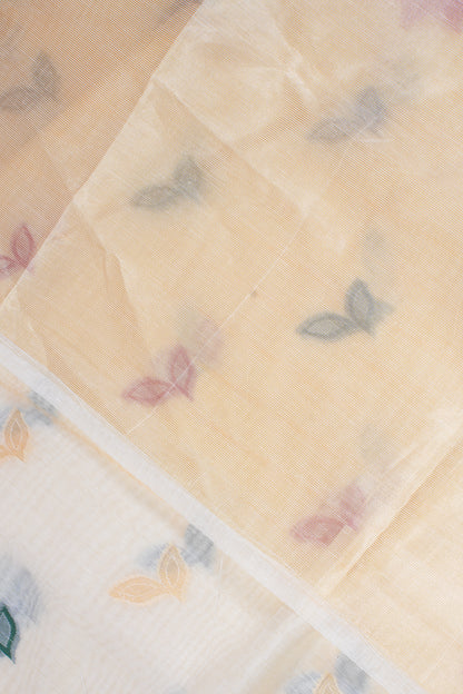 Off-White Cotton Jamdani Saree