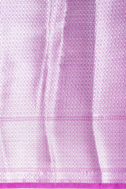 Magenta Purple Warm Silk Banarasi Buta Saree