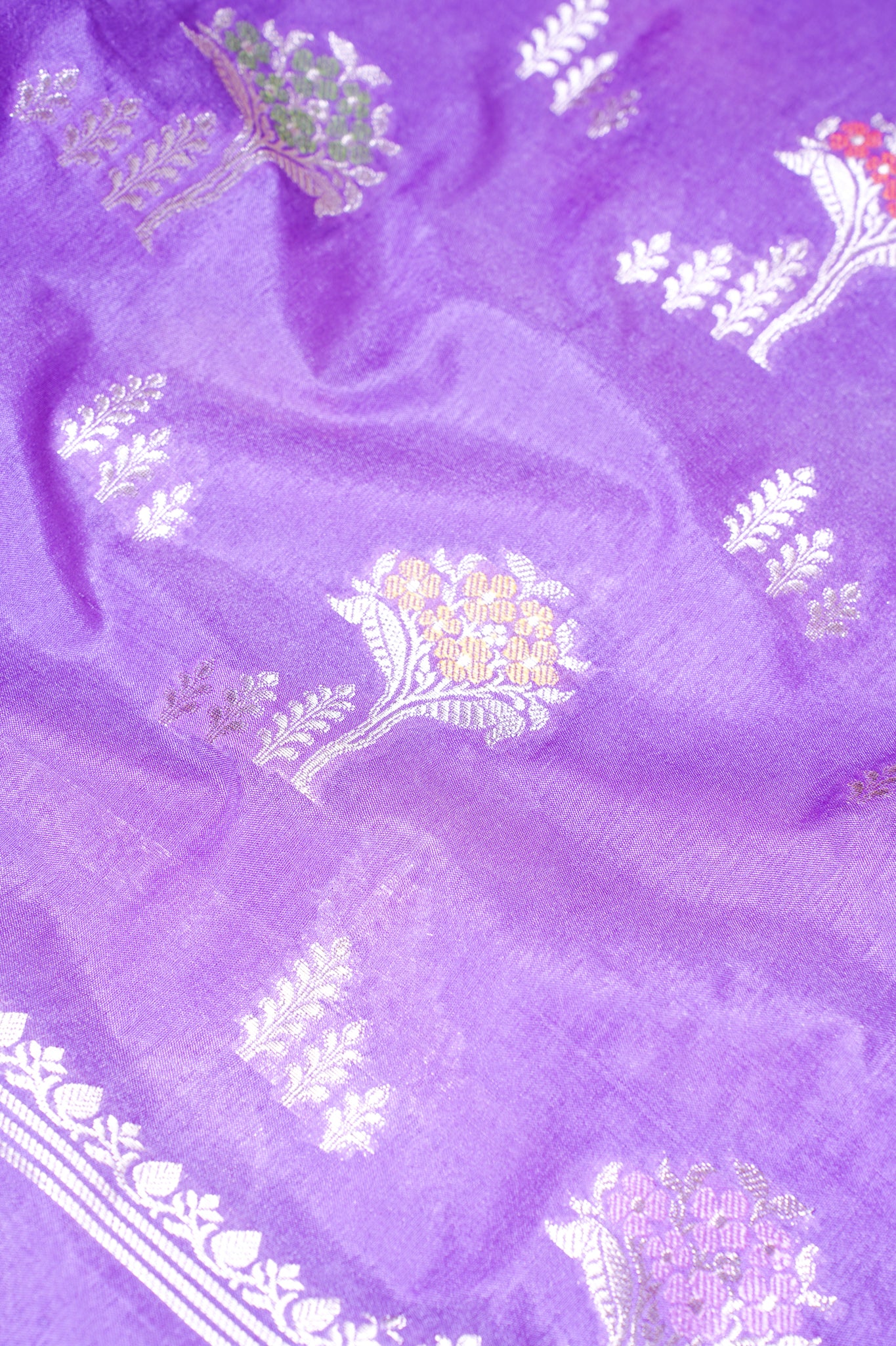 Lavender Warm Silk Banarasi Minakari Buta Saree