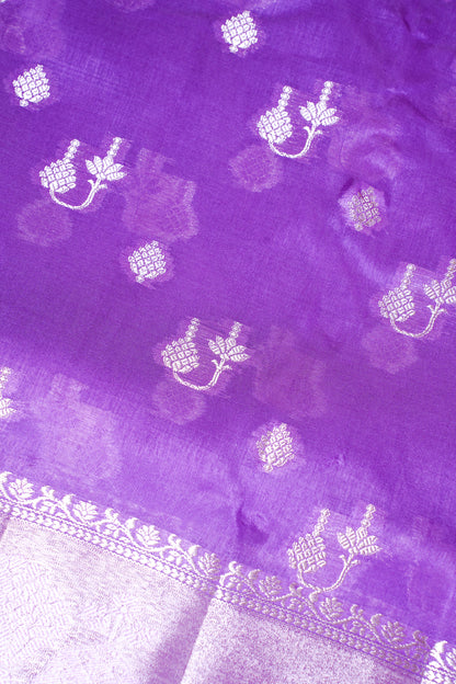Purple Warm Silk Banarasi Buta Saree
