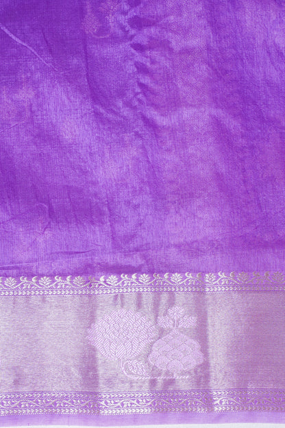 Purple Warm Silk Banarasi Buta Saree
