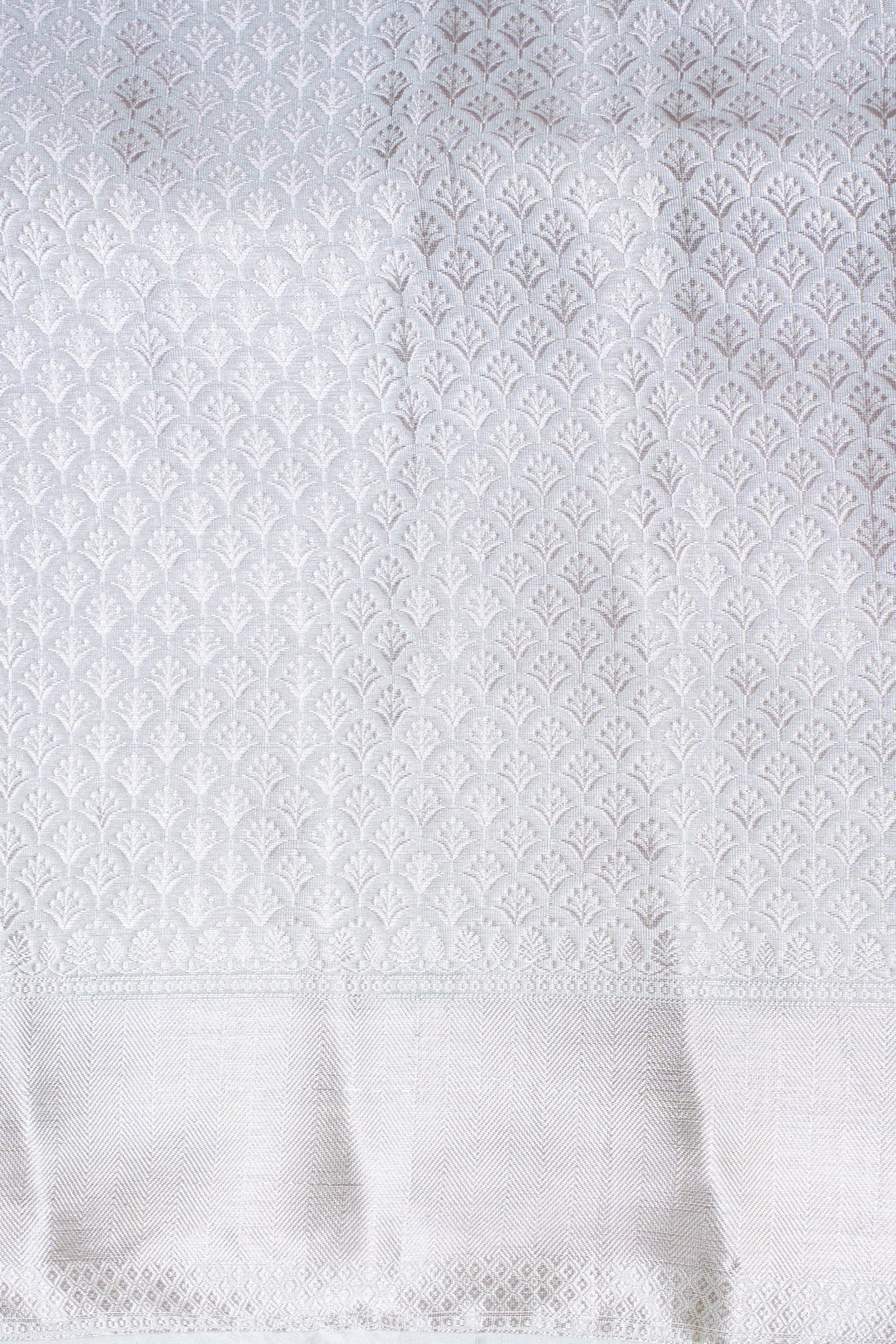 Ice Blue Warm Silk Banarasi Minakari Jaal Saree