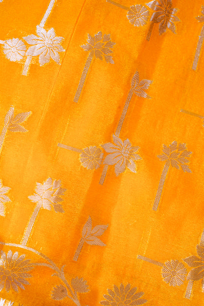 Sunshine Yellow Warm Silk Banarasi Buta Saree