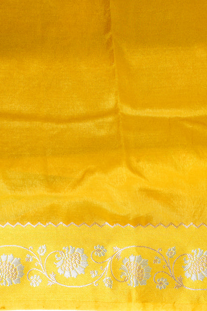 Mustard Yellow Warm Silk Banarasi Buta Saree