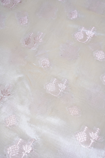 Ivory Warm Silk Banarasi Buta Saree