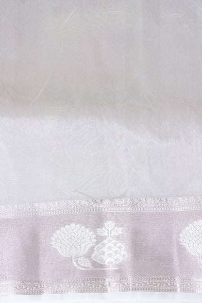 Ivory Warm Silk Banarasi Buta Saree