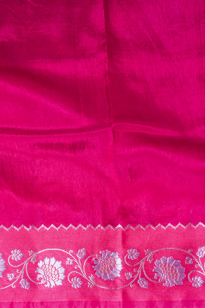 Rani Pink Warm Silk Banarasi Buta Saree
