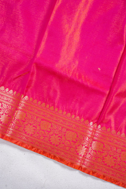 Royal Blue Banarasi Satin Silk Saree with Zari Embroidery Buti Work