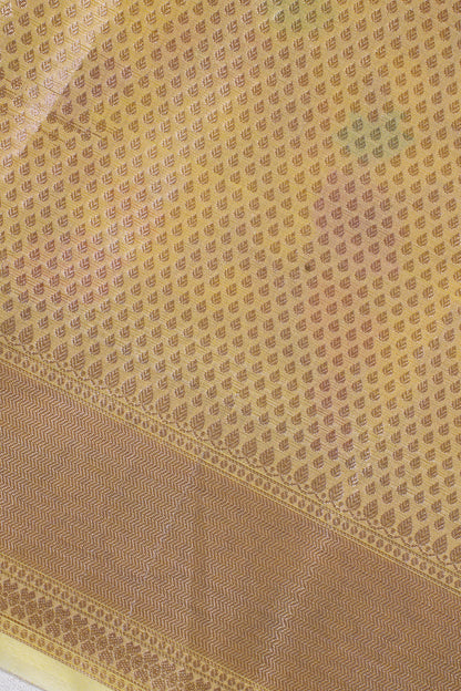 Yellow Organza Banarasi Tilfi Minakari Jaal Saree