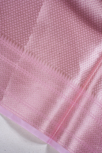 Rose Pink Organza Banarasi Tilfi Minakari Jaal Saree
