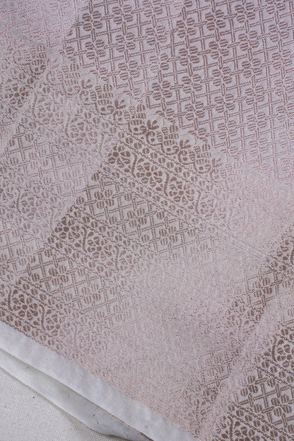 Ivory White Mukesh Work Linen Saree