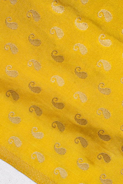 Mustard Yellow Tissue Silk Saree