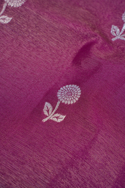 Wine Purple Tissue Silk Saree